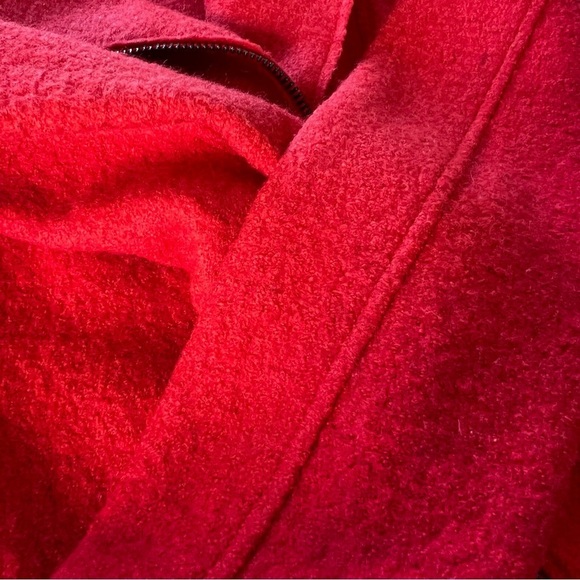 EUC Tahari Boiled Wool Zip Blazer in Orange size Small - Picture 9 of 10